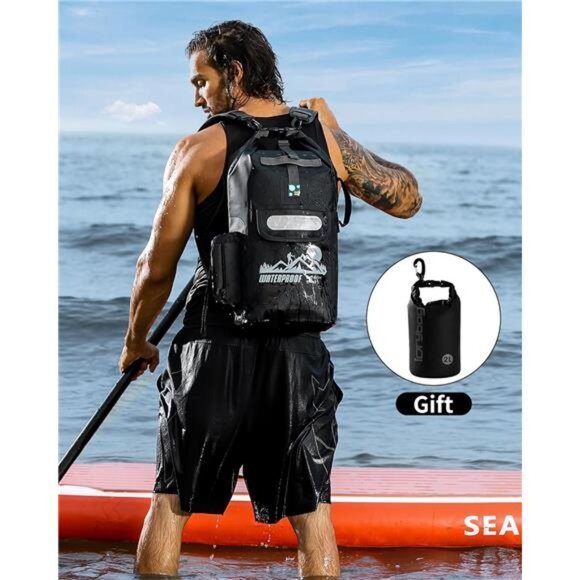 Dry Bag Backpack Waterproof Floating 20L/30L/40L, Dry Bags Waterproof Backpack - Picture 2 of 7